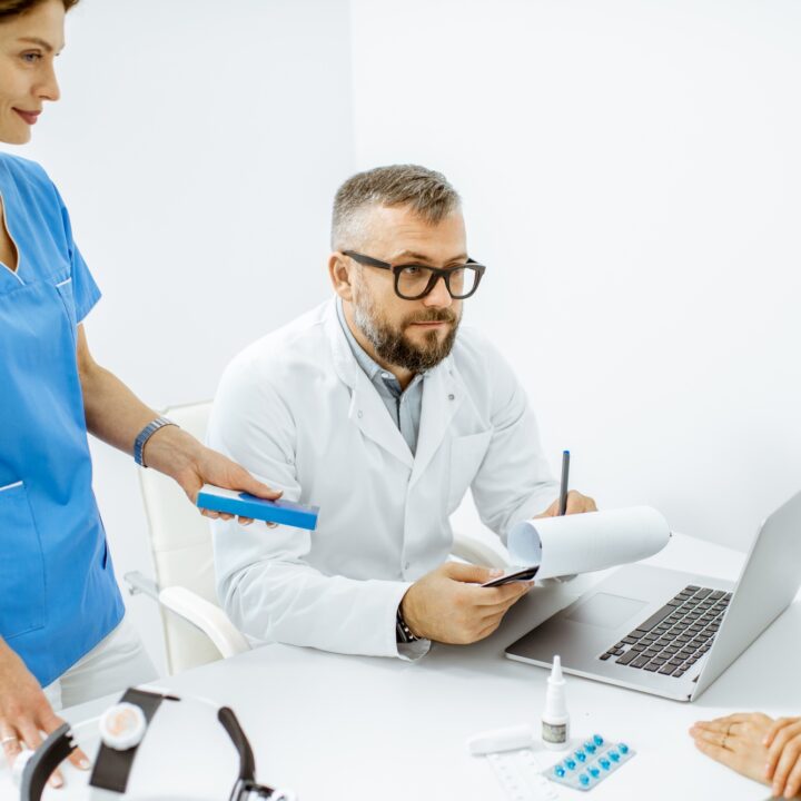 Medical appointment with otolaryngologists
